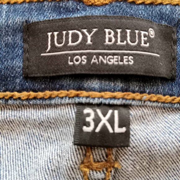 Judy Blue Los Angeles Distressed Grunge Y2K Leopard Print Accents Jeans - Picture 7 of 9